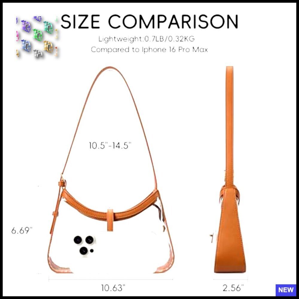 Vegan Leather Hobo Shoulder Bag Crossbody Purse Adjustable Strap Chic Minimal - Picture 3 of 7